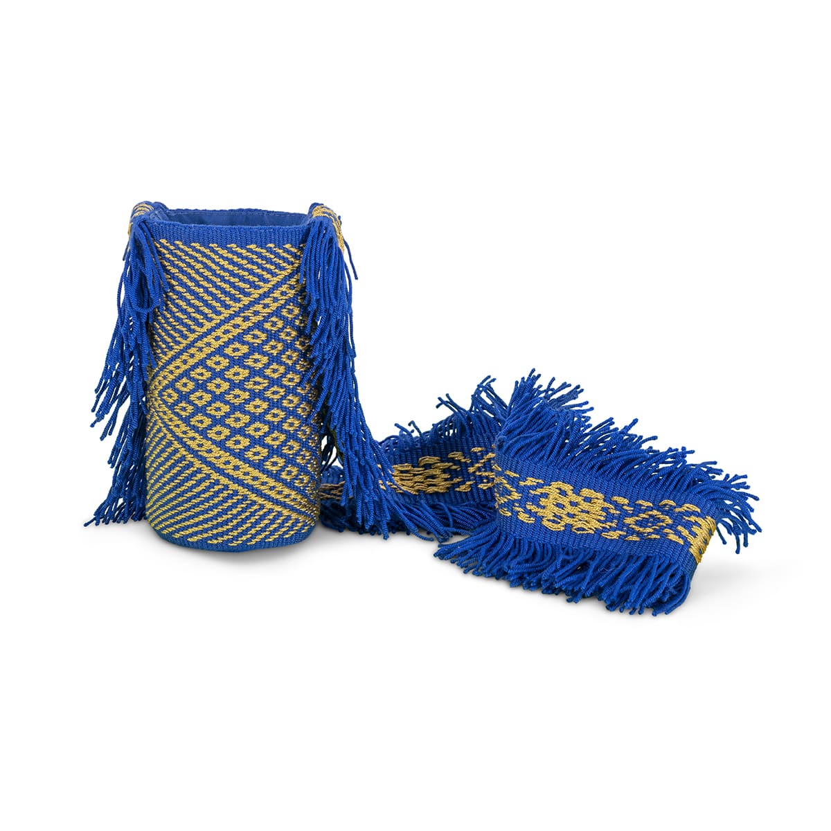 Artisan Loom Handwoven Bag Sun Bear with Fringes