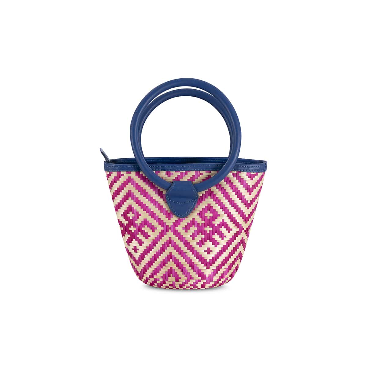 Eperara Handwoven Basket Purse Bag spider pink