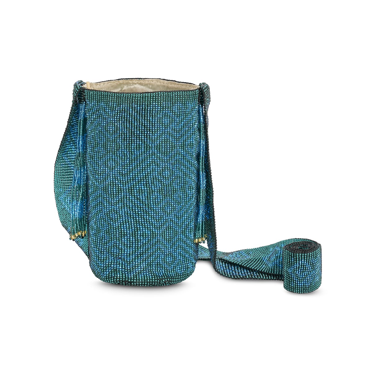 Handcrafted Beaded Bag Blue Green