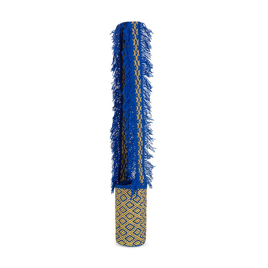 Artisan Loom Handwoven Bag Blue with Fringes