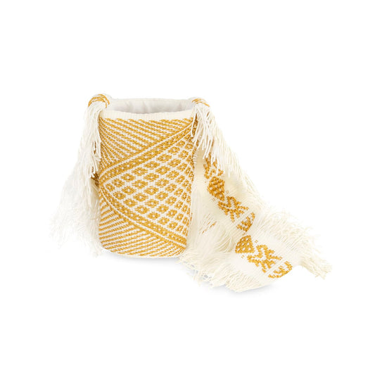 Artisan Loom Handwoven Bag Sun Bear with Fringes