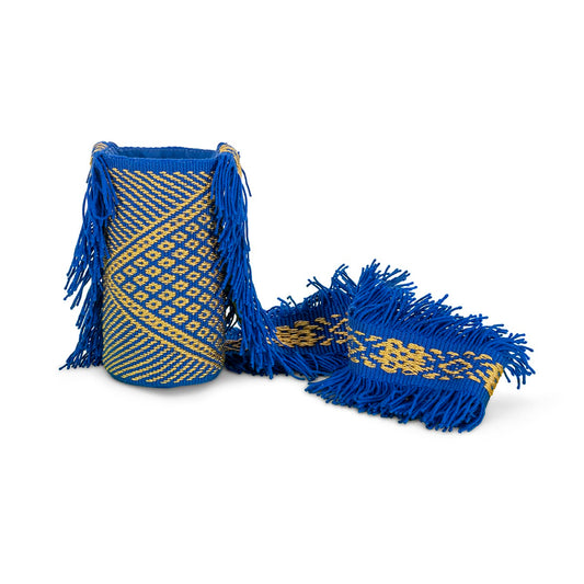 Artisan Loom Handwoven Bag Sun Bear with Fringes