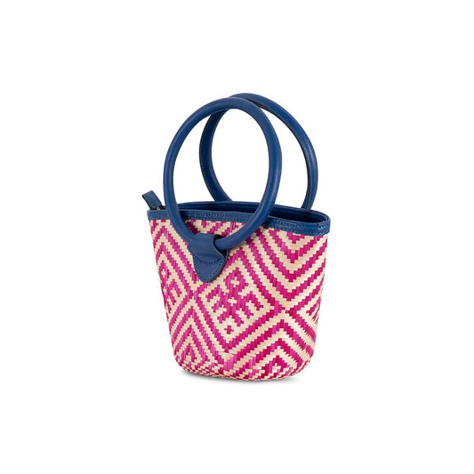 Eperara Handwoven Basket Purse Bag spider pink