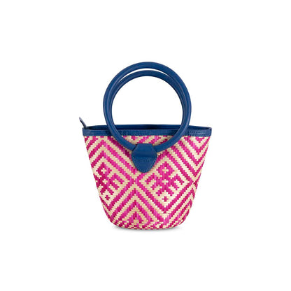 Eperara Handwoven Basket Purse Bag spider pink