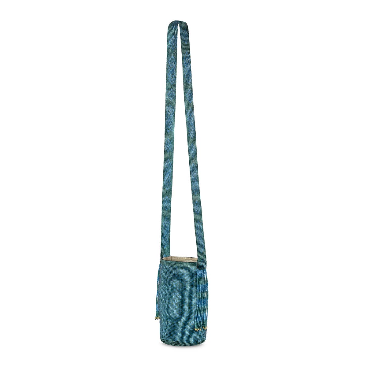 Handcrafted Beaded Bag Blue Green