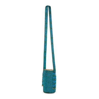 Handcrafted Beaded Bag Blue Green