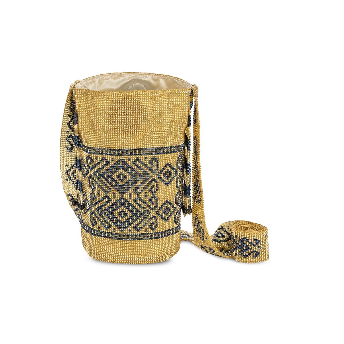 Handcrafted Beaded Bag Gold