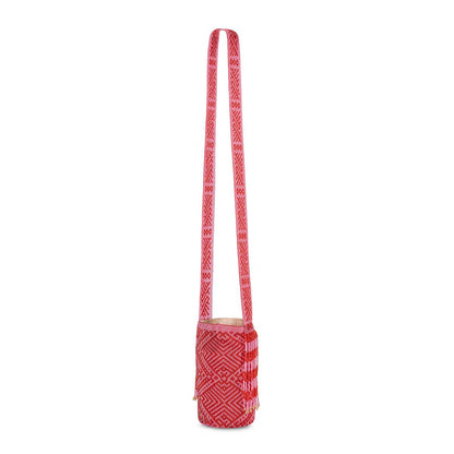 Handcrafted Beaded Bag Red and Pink