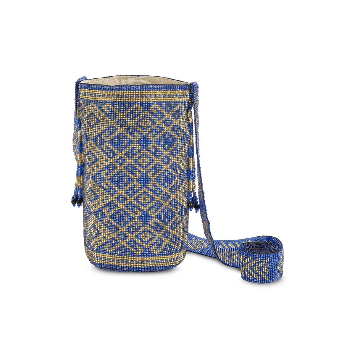 Handcrafted Beaded Bag Blue