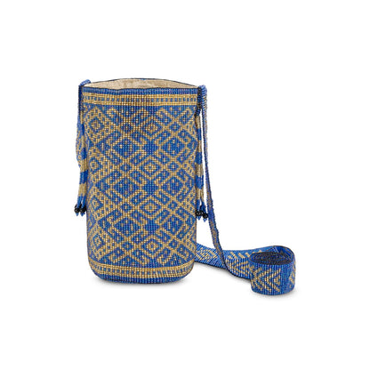 Handcrafted Beaded Bag Blue