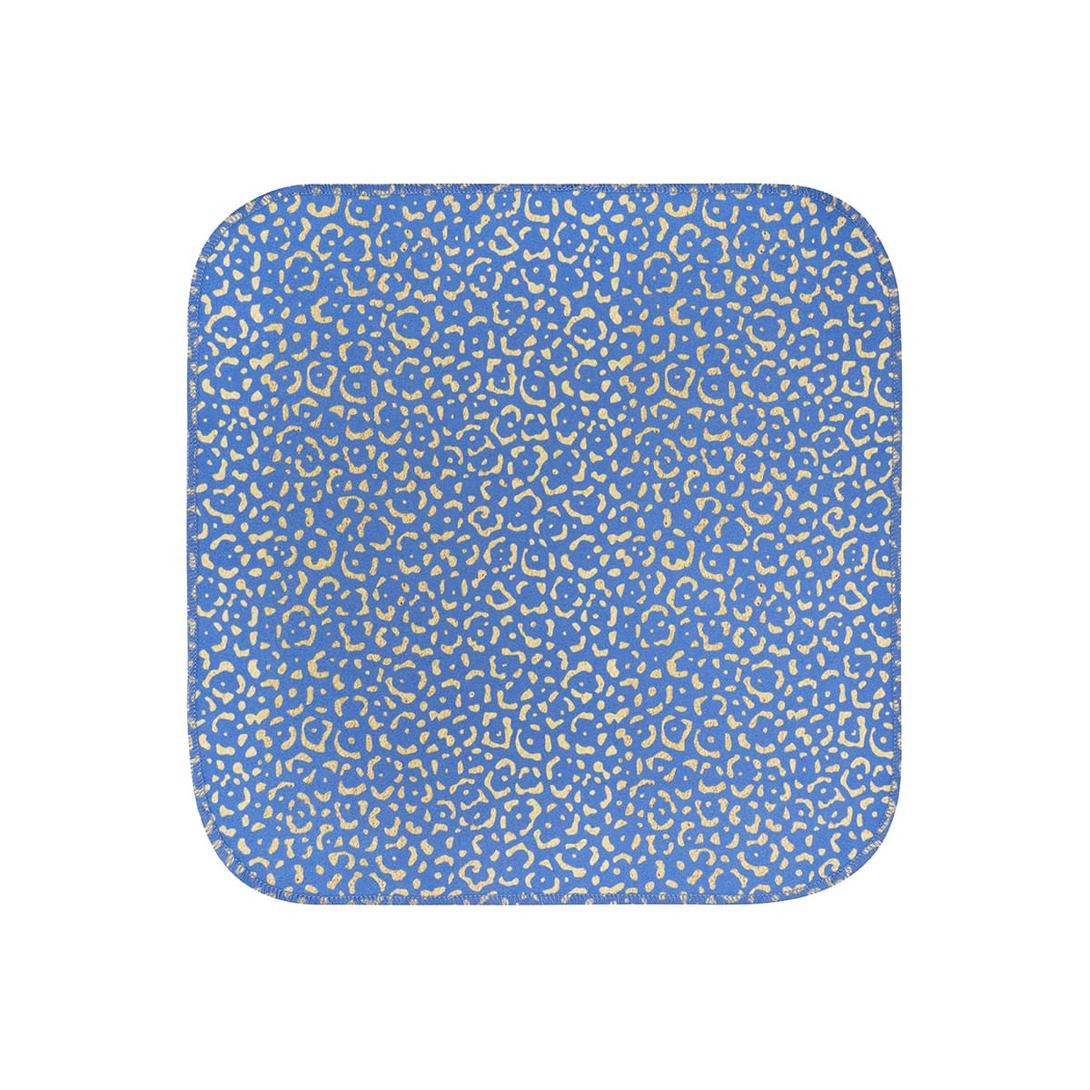 Jaguar blue and Gold Recycled Face Towel