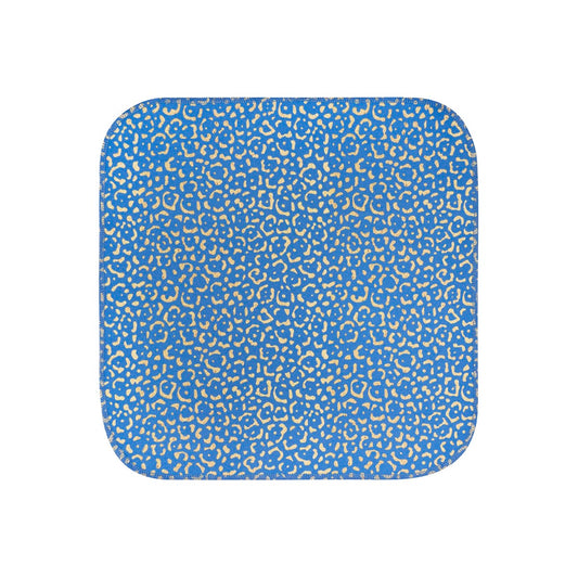 Jaguar blue and Gold Recycled Face Towel