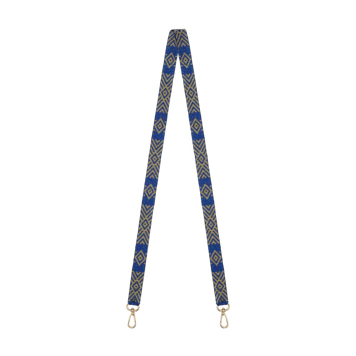 Kamentzá Beaded Phone Strap in Blue and Gold