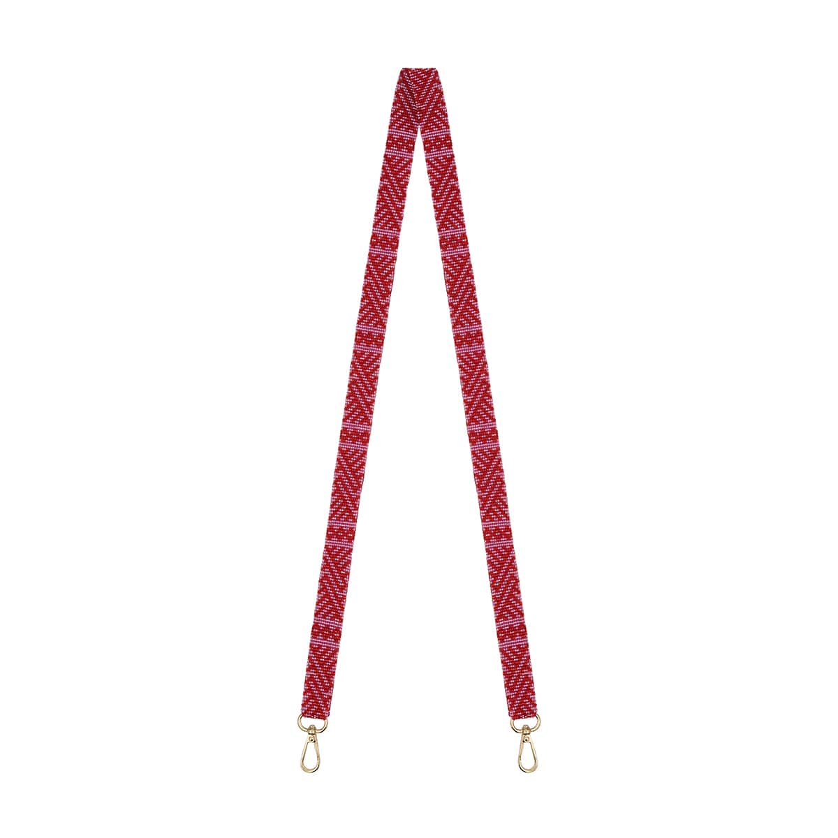 Kamentzá Beaded Phone Strap in Red and Pink