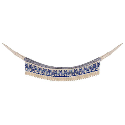 Beige and Blue Spider-Style Hammock