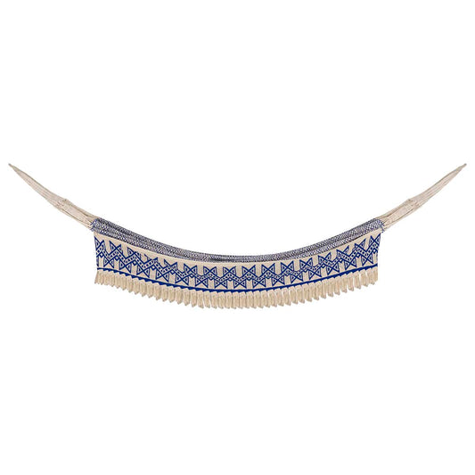 Beige and Blue Spider-Style Hammock