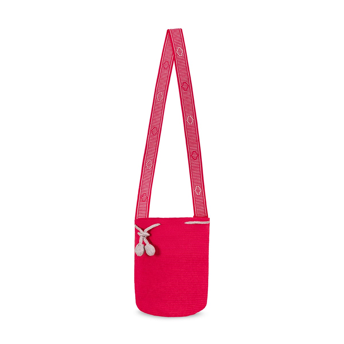 Wayuu Crossbody Bag Fuccia Small (2-Thread)