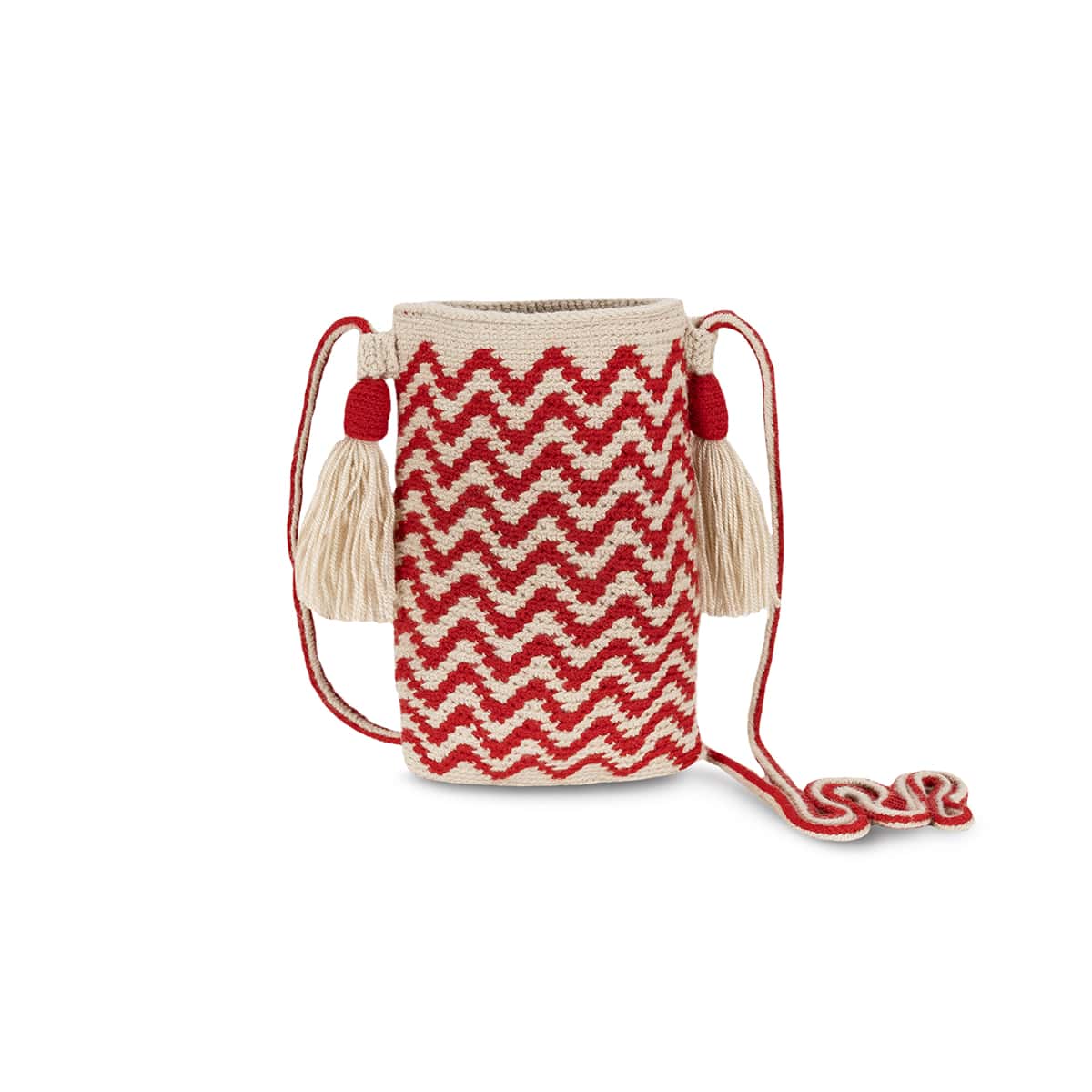 Wayuu Red & Beige Phone Holder Bag